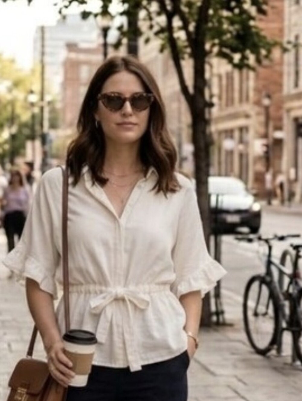 Elegant White Women's Blouse